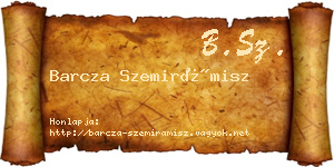 Barcza Szemirámisz névjegykártya